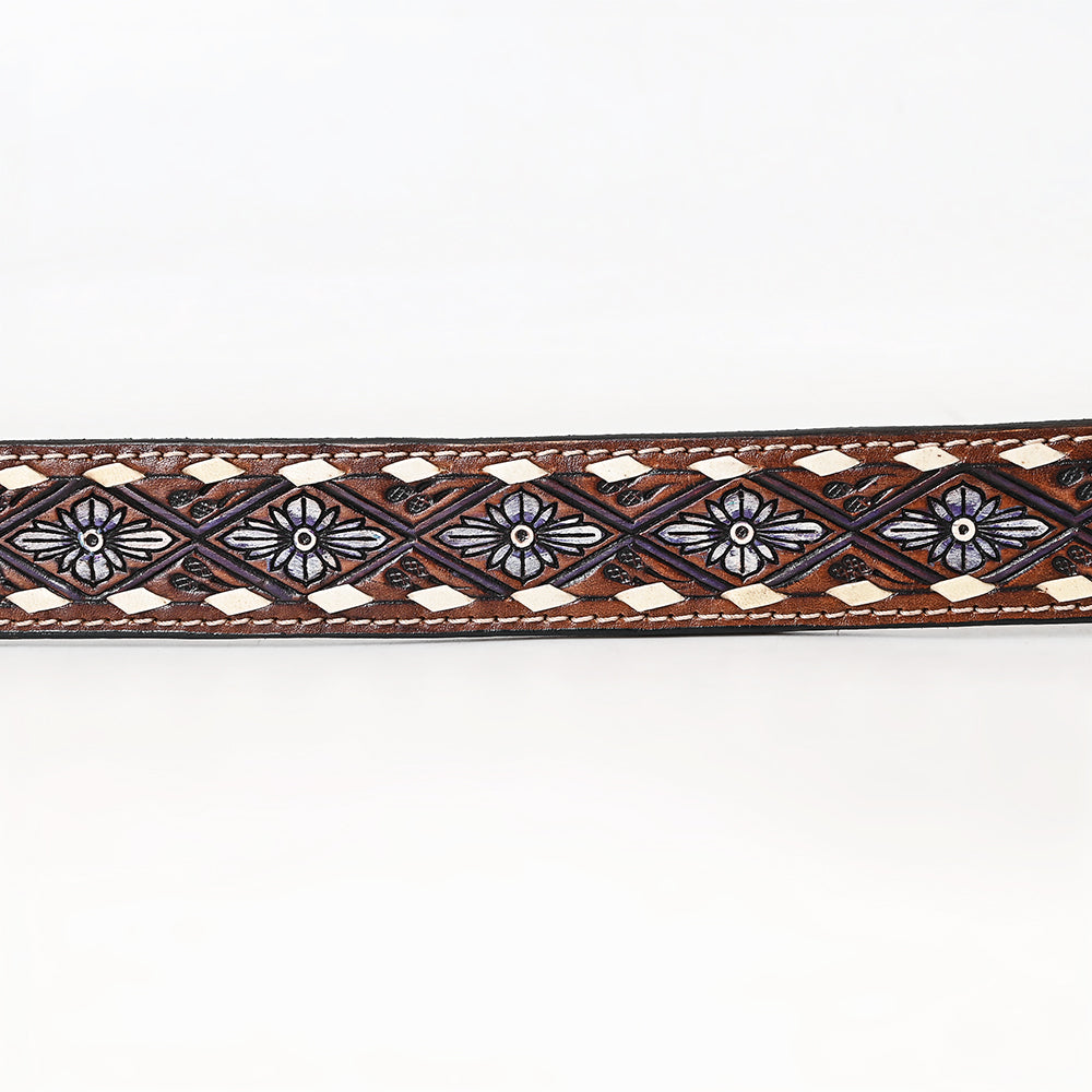 BER168-Hand Painted Western Leather Belt
