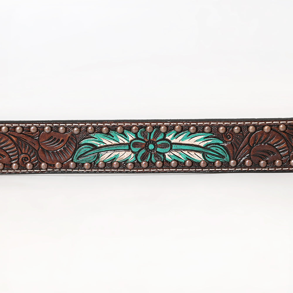 BER171-Hand Painted Western Leather Belt