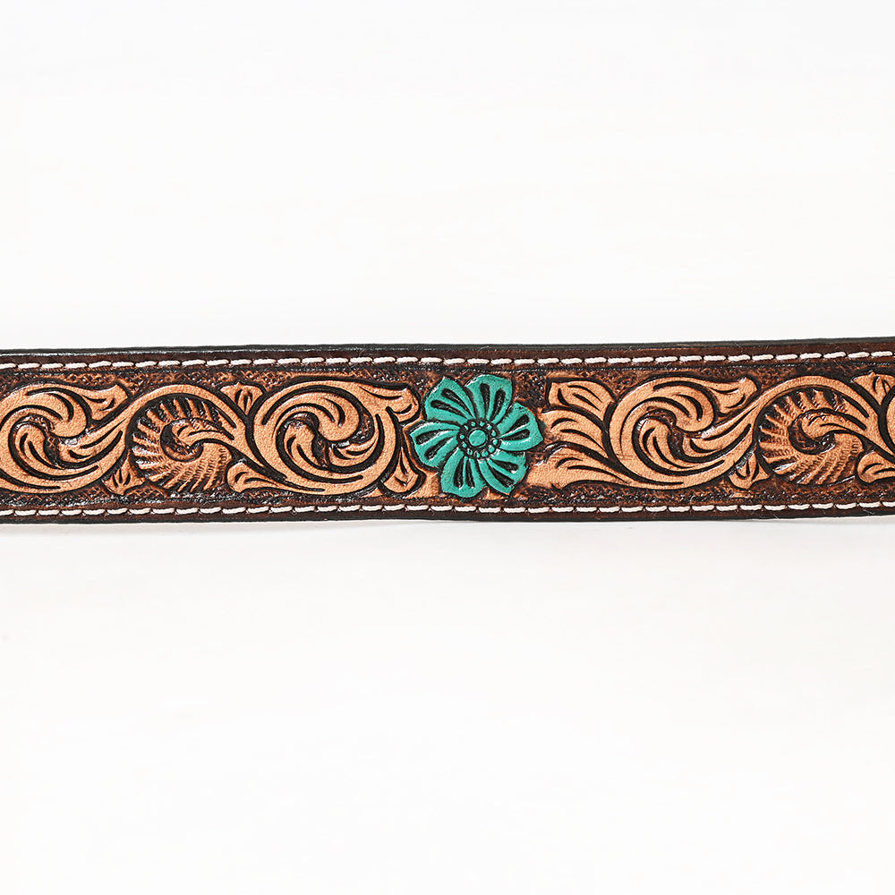 BER175-Hand Painted Western Leather Belt