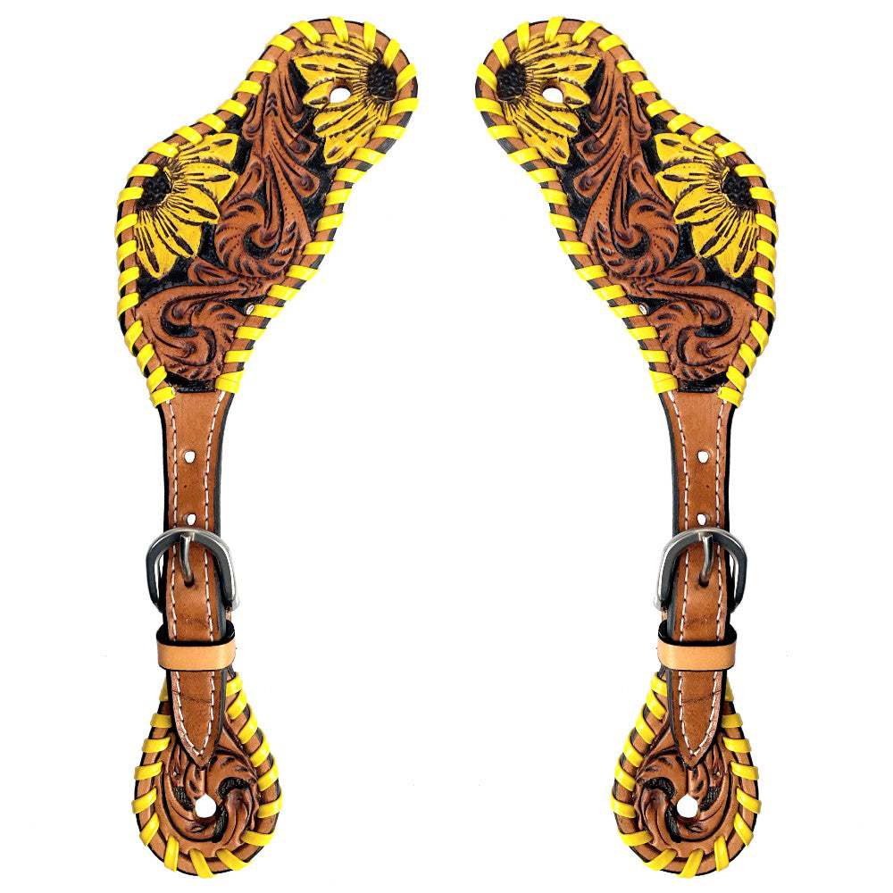 BER255-Western American Leather Spur Strap