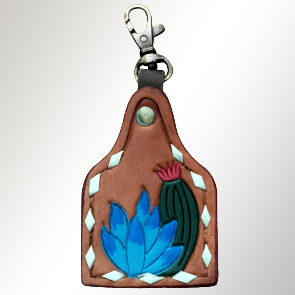 LC-ADKRX109 Hand Painted Genuine Leather Keyring