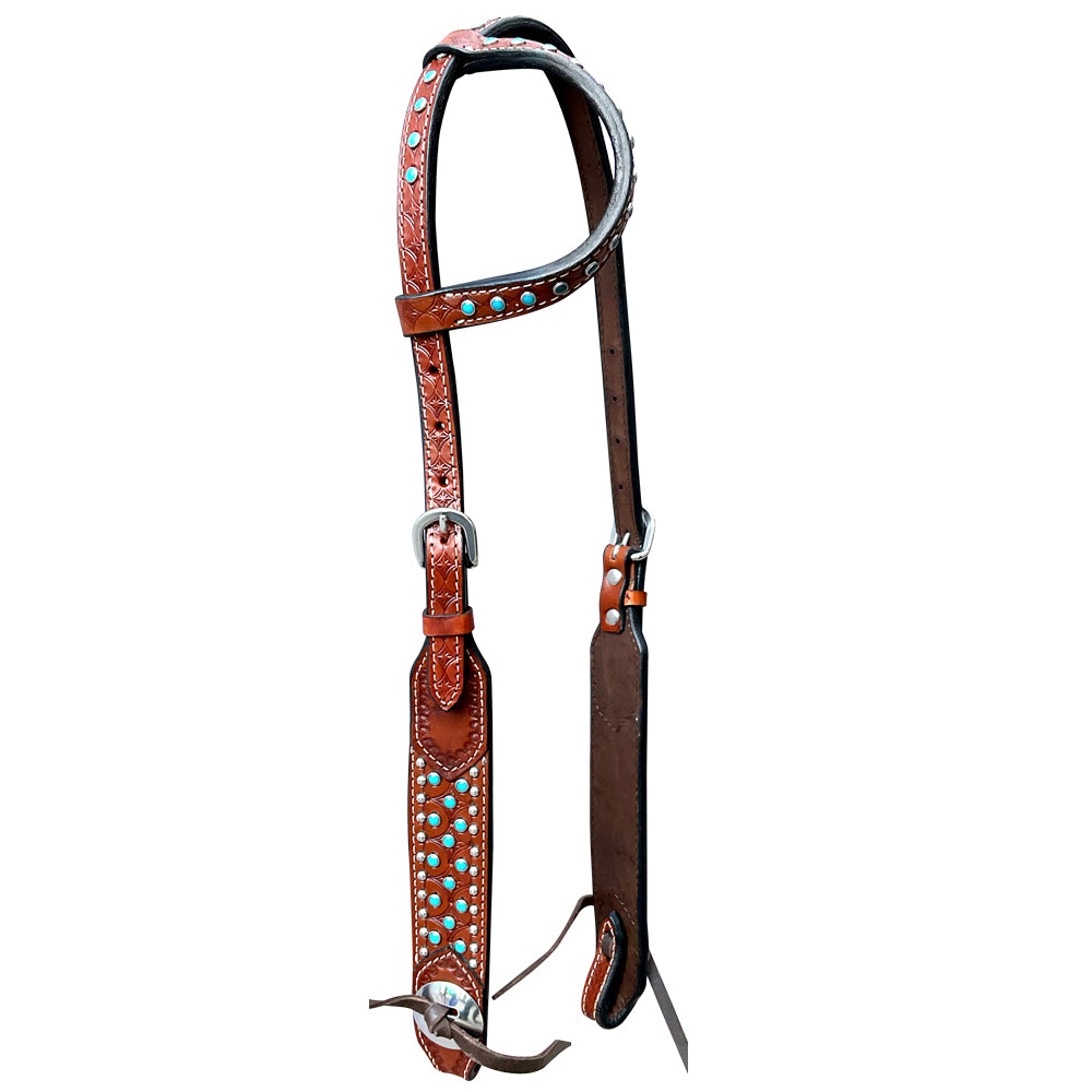 BER259-Western Leather One Ear Headstall