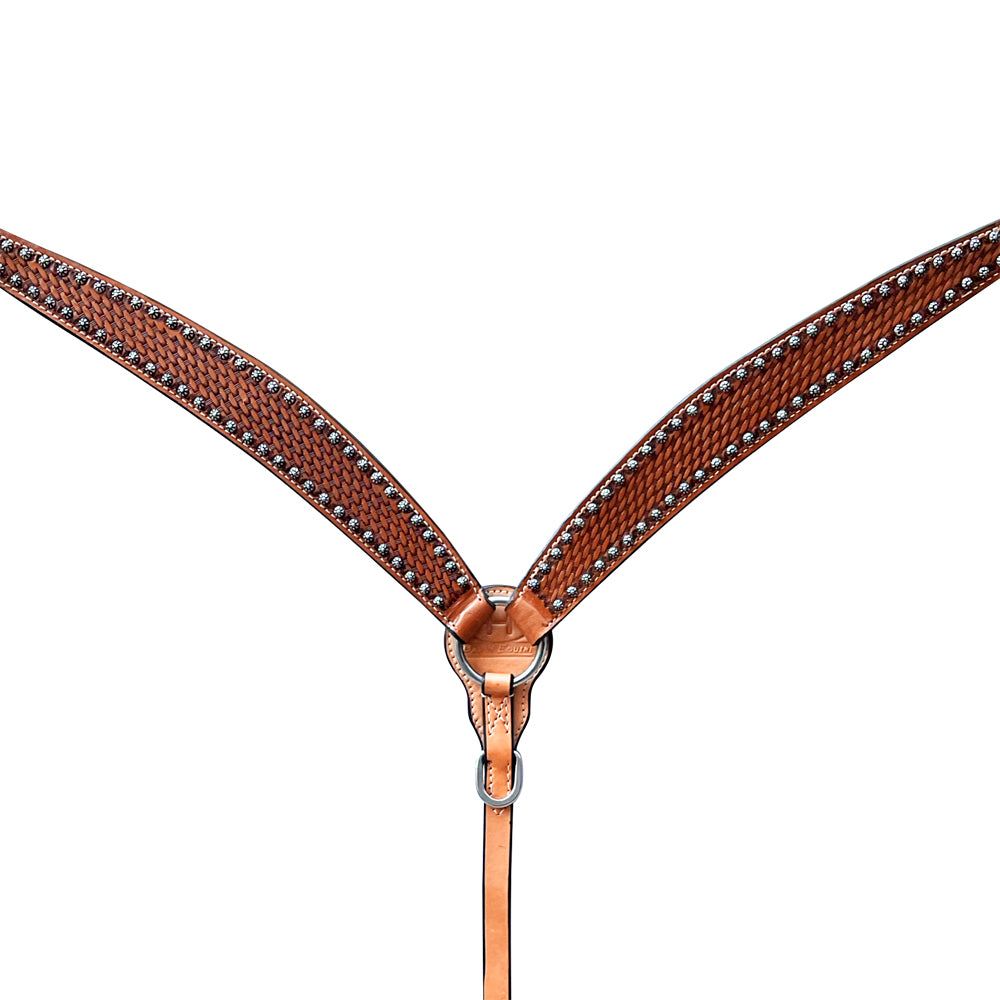 BER260-Western Leather Breast Collar