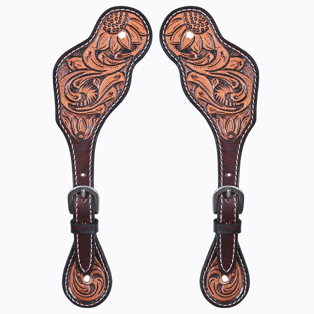 BER268-Western American Leather Spur Strap