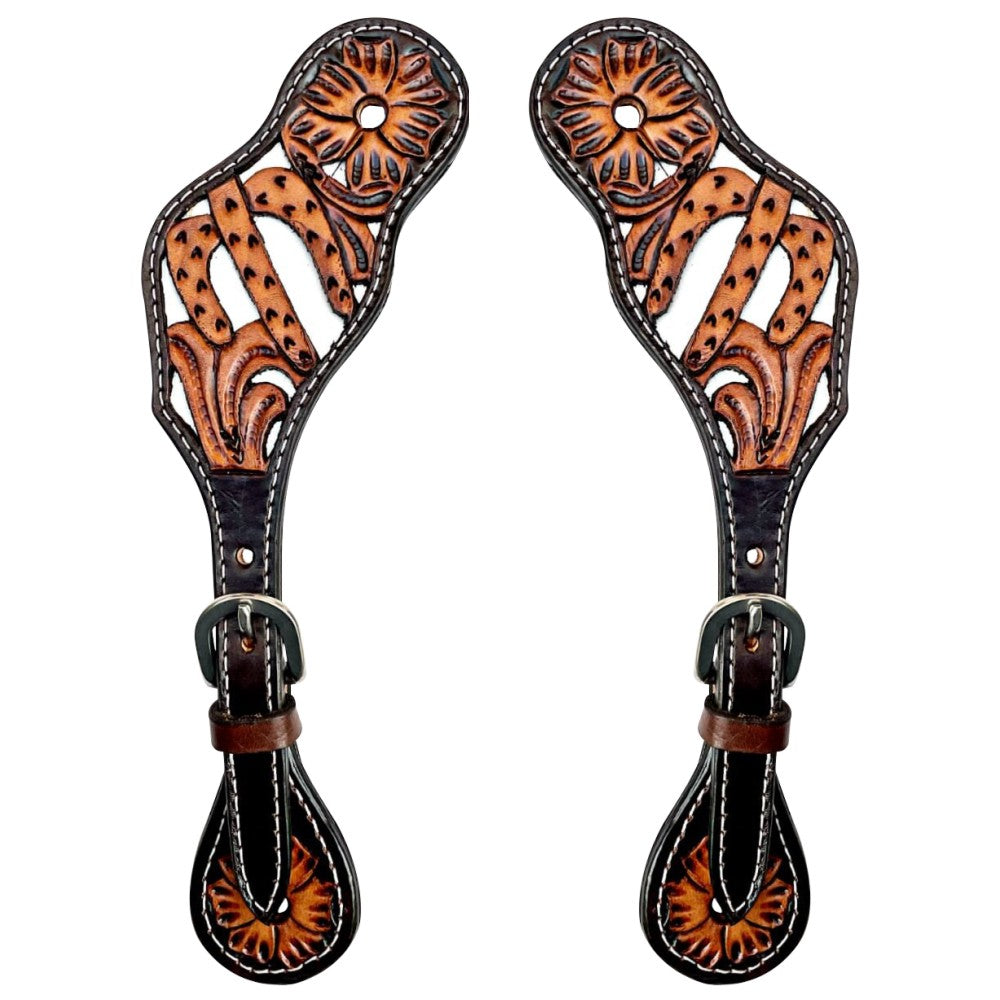 BER280-Western American Leather Spur Strap
