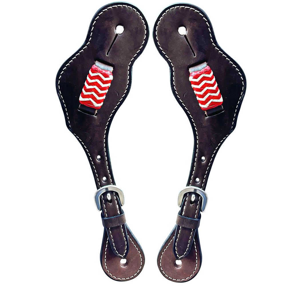 BER282-Western American Leather Spur Strap