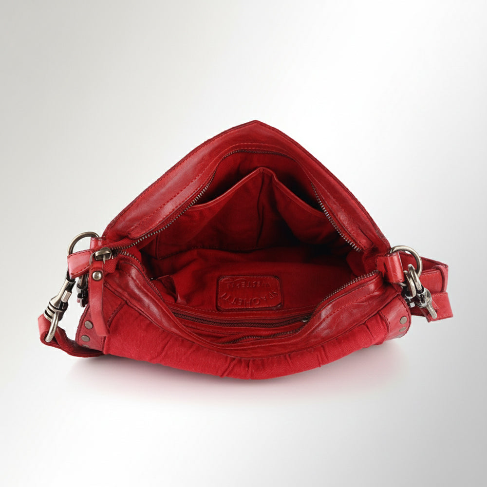 SWC174 Studded Leather Crossbody Bag