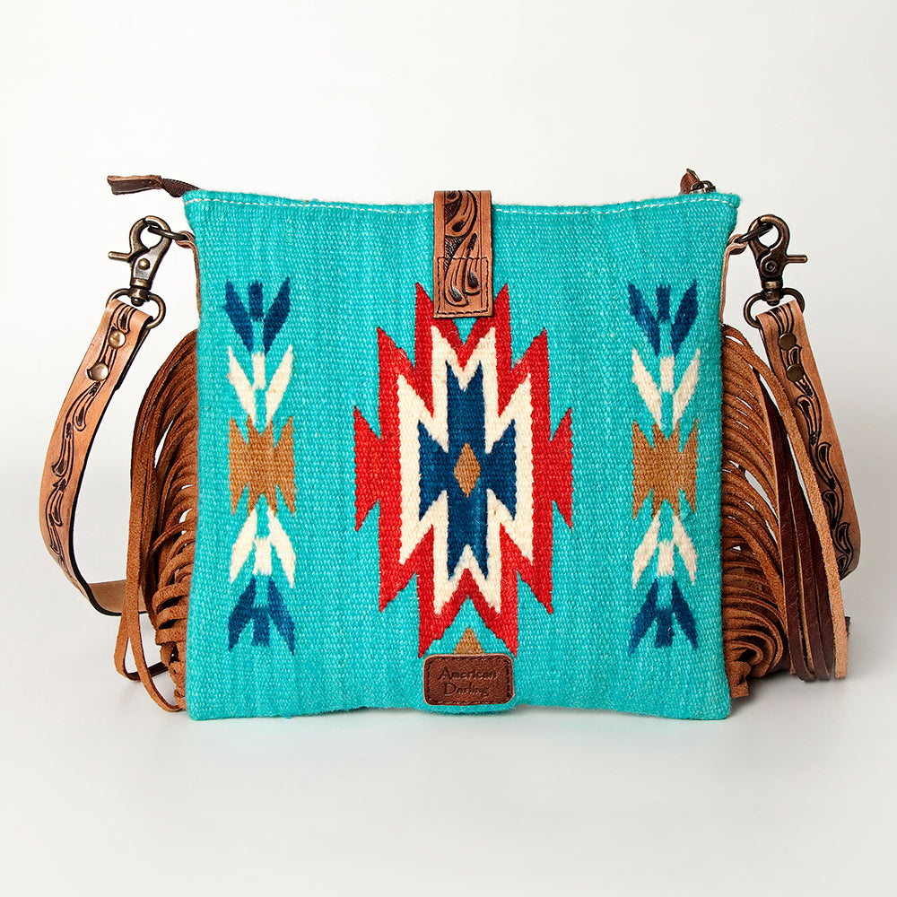 ADBG892 American Darling Western Handcrafted Hand Tooled Leather Cross body Bag