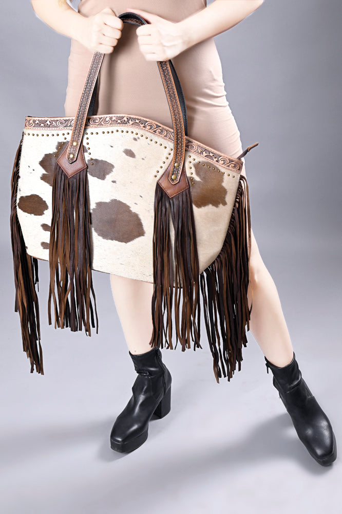 ADBG927B Tote Hair On Genuine Western Leather Women Bag