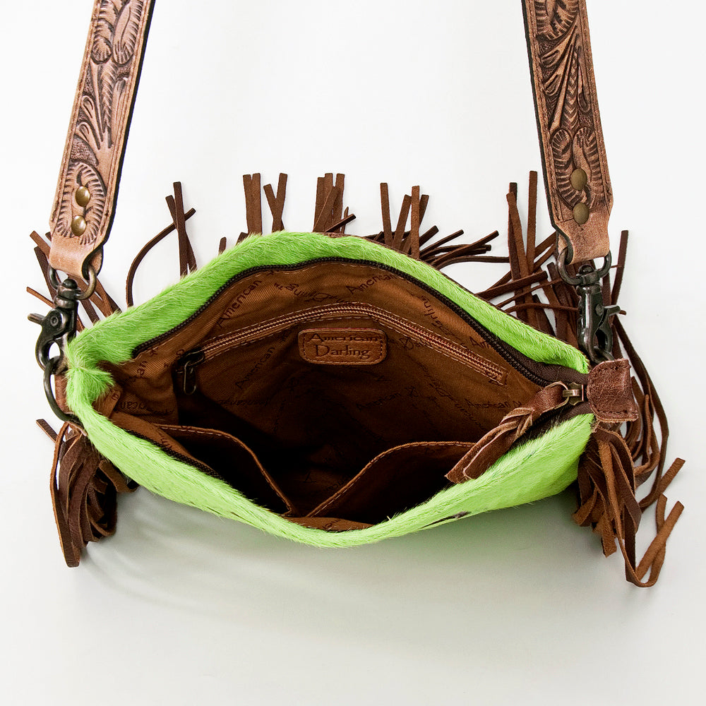 ADBGS192 Large Crossbody Genuine Western Leather Women Bag Sage