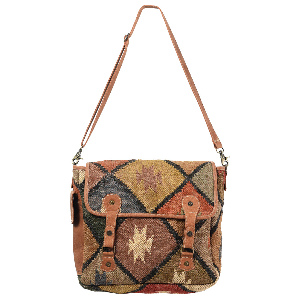 LC-KB346 Messenger Upcycled Canvas Ladies Bag