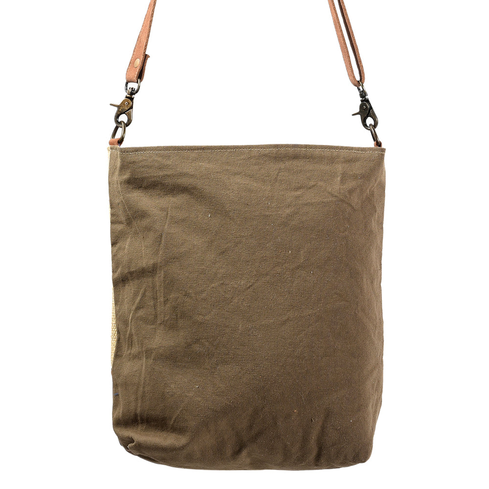 LC-KB402 Large Crossbody Upcycled Canvas Ladies Bag