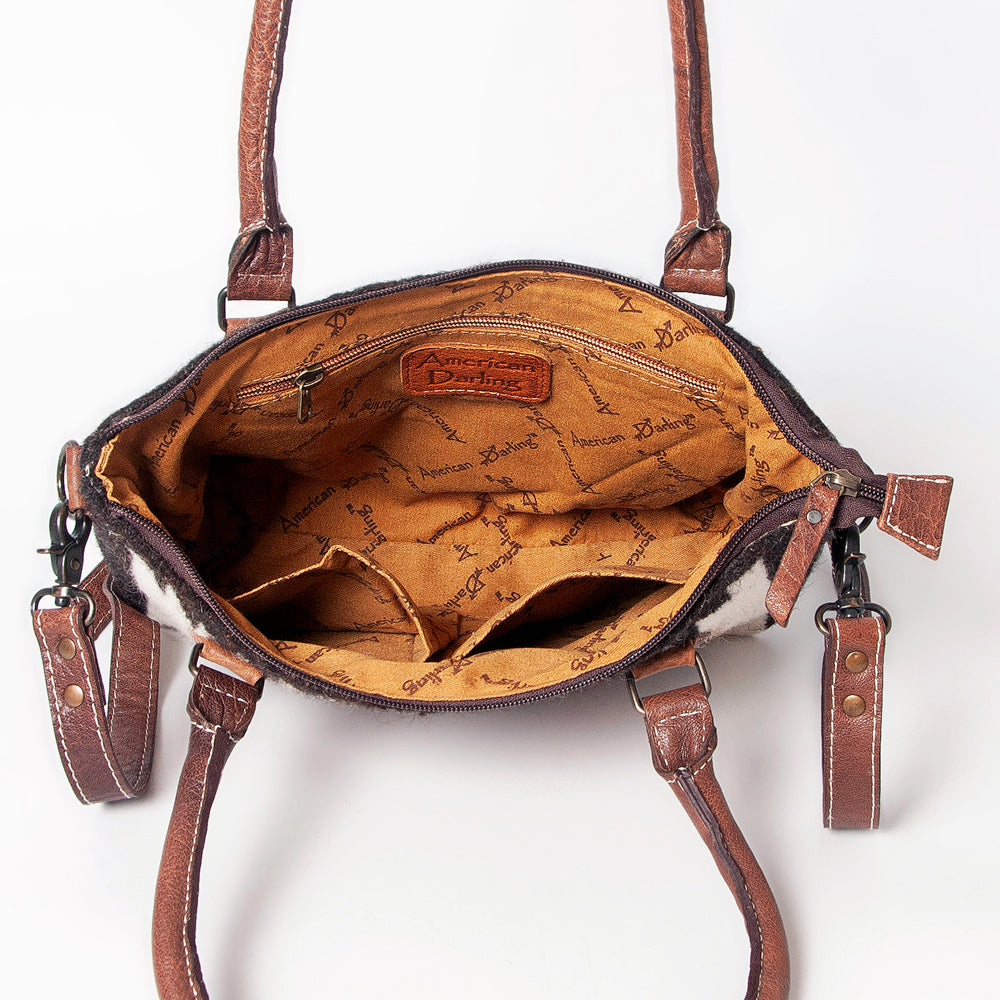 ADBG1004 American Darling Western Saddle Blanket Tote Bag Genuine Leather Trim