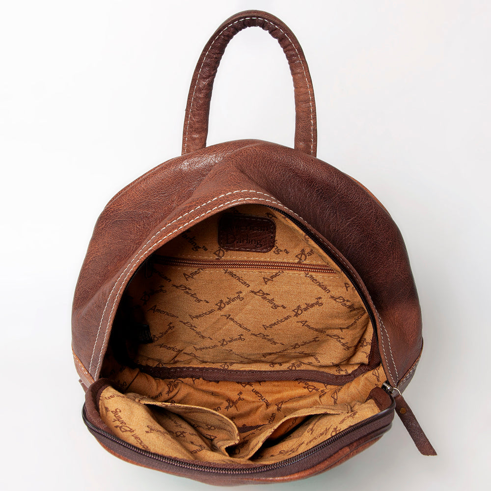 ADBG1010 American Darling Handwoven Saddle Blanket Leather Backpack - Western Genuine Leather
