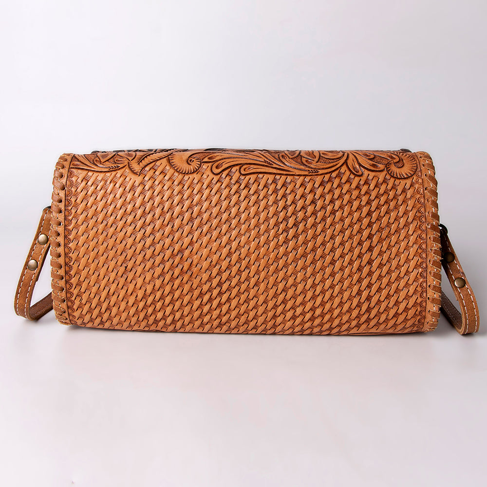 ADBG1024 American Darling Hand-Tooled Floral Leather Western Wallet Bag