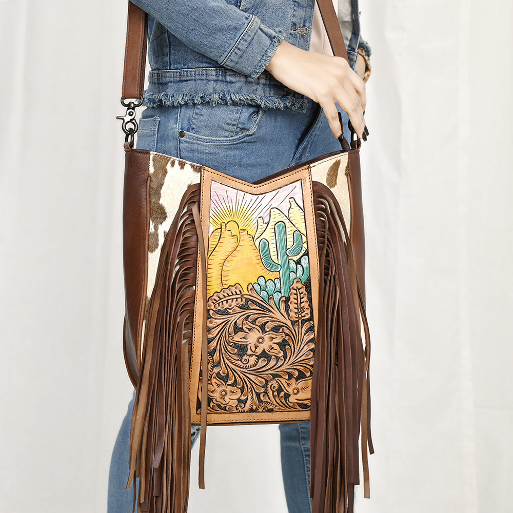 LC-ADBGZ690F Messenger Genuine Western Leather Women Bag