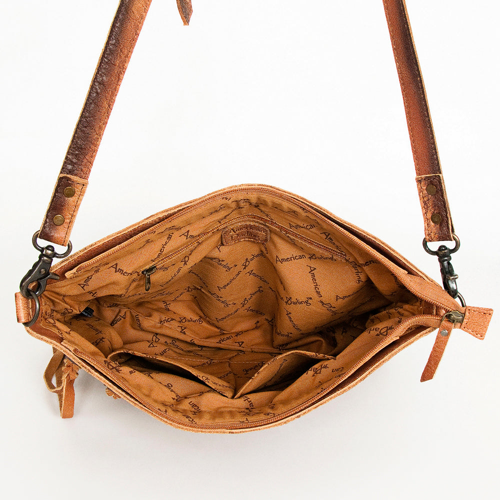 ADBG1035B American Darling Hair-On Cowhide Crossbody - Genuine Leather Western Bag
