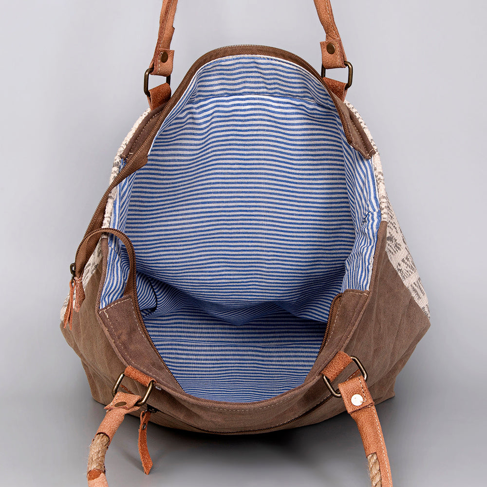 LC-KB487 Tote Upcycled Canvas Ladies Bag