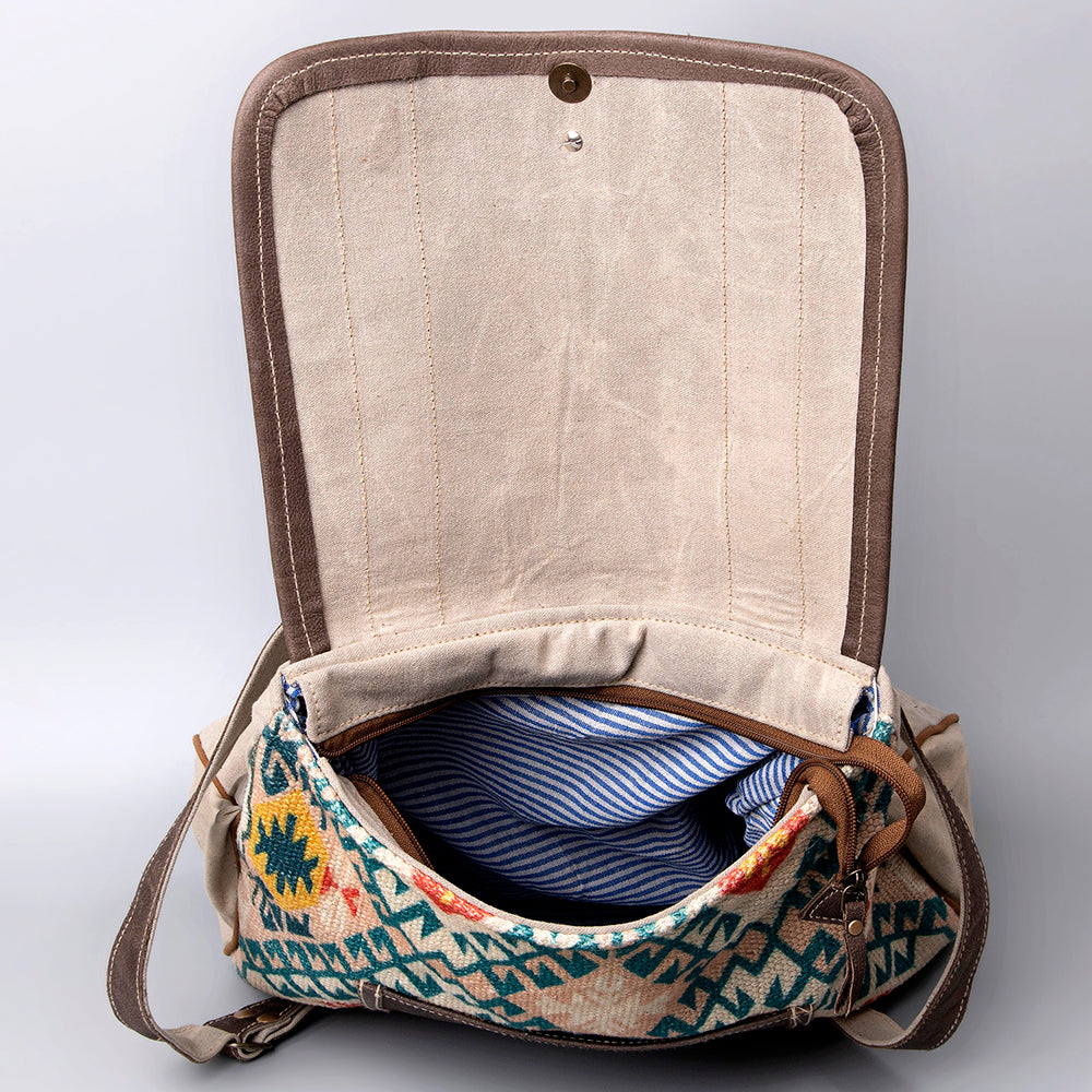 LC-KB488 Backpack Upcycled Canvas Ladies Bag