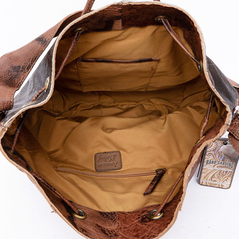 ADBGI226 Bucket Hair On Genuine Western Leather Women Bag