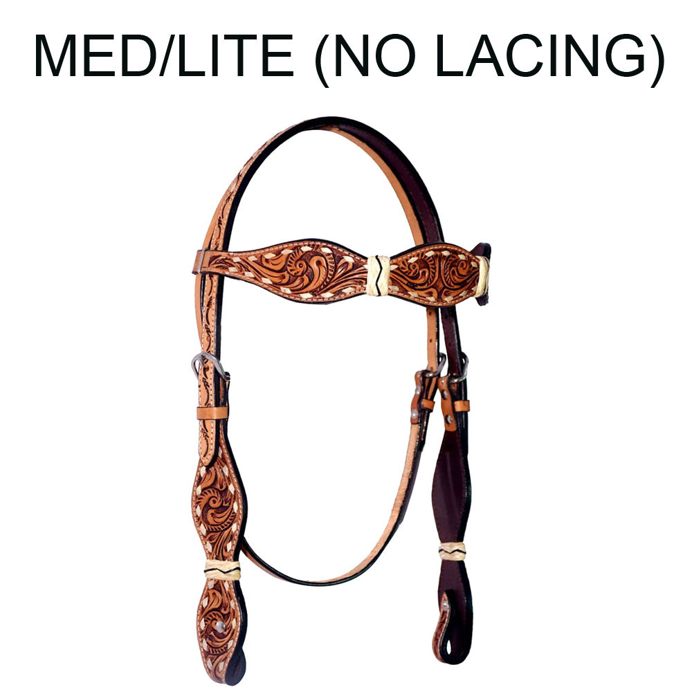 BER212A-Western Leather Headstall