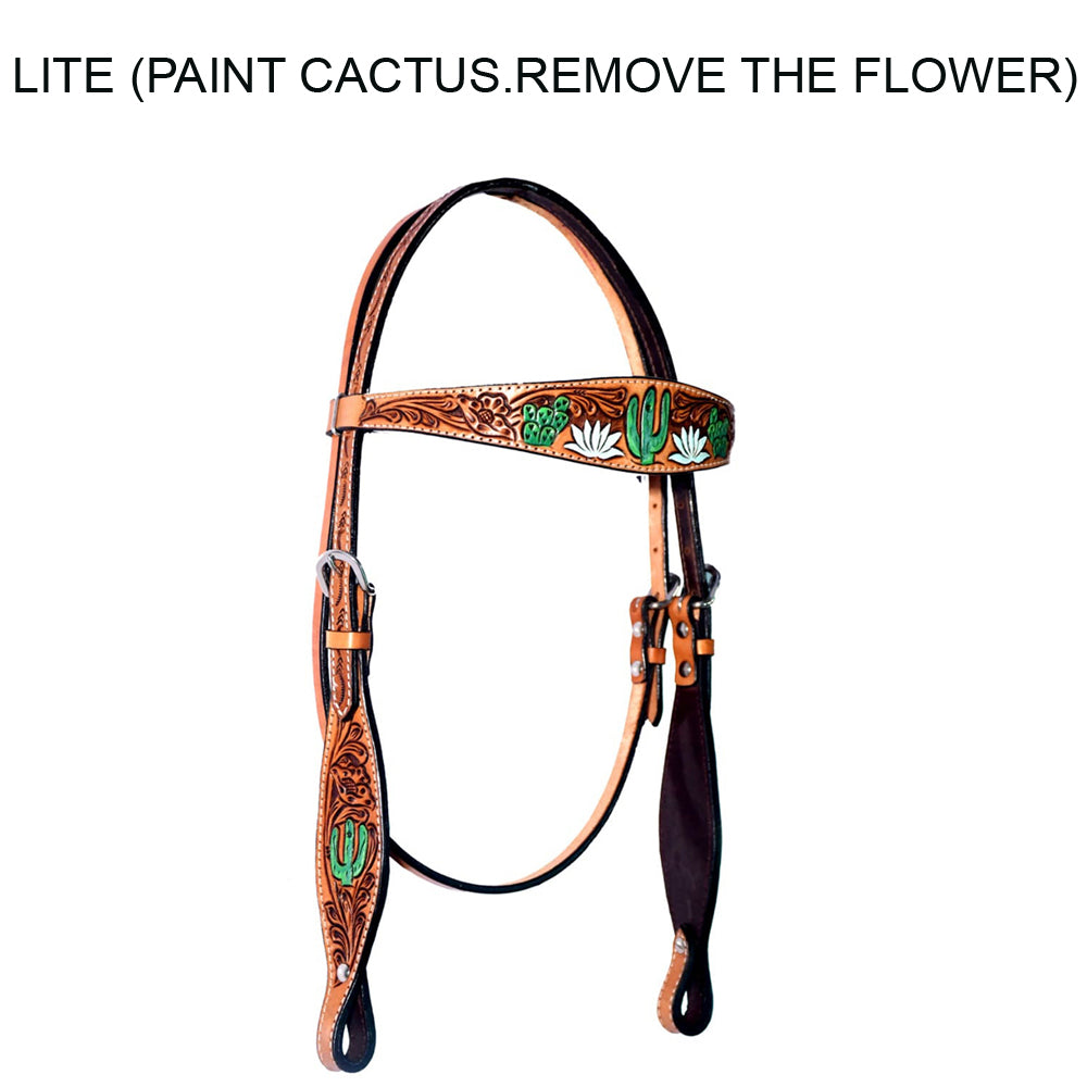 BER237A-Western Leather Headstall