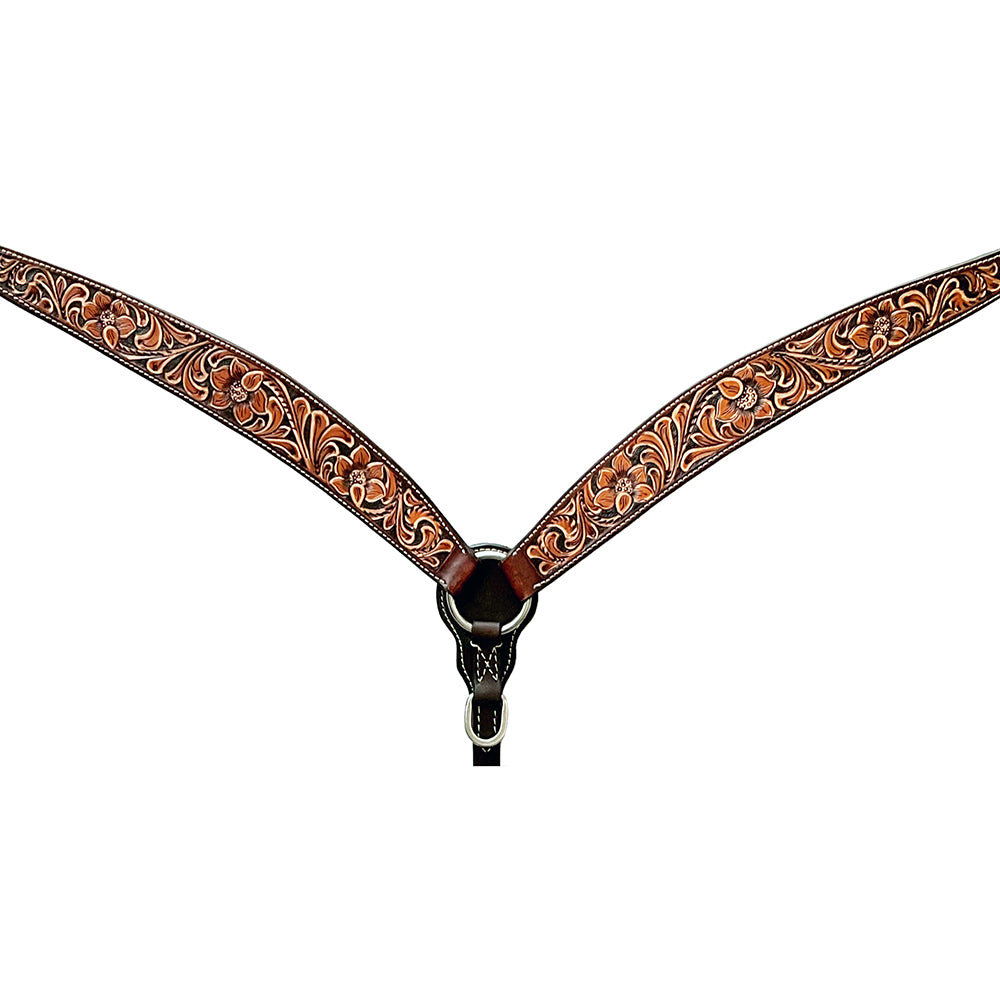BER350-Western Leather Breast Collar