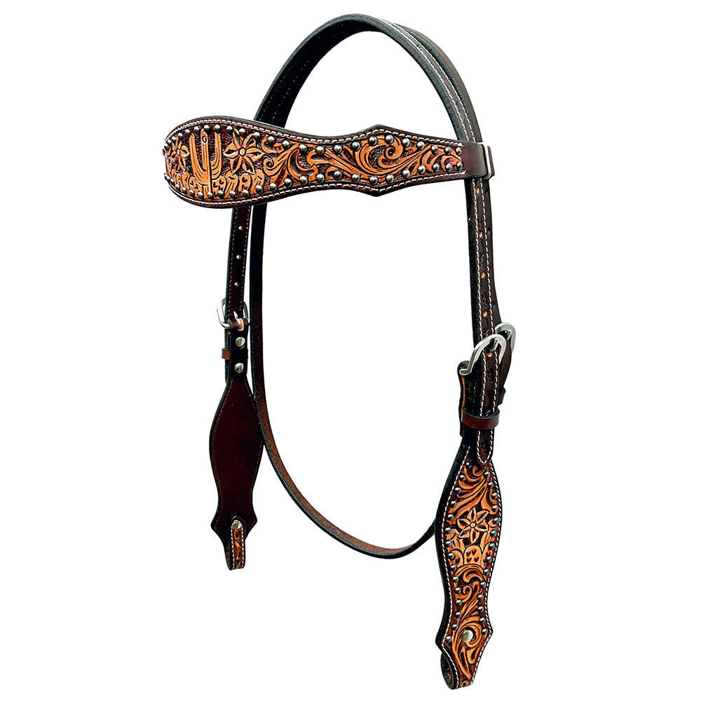 BER353-Western Leather Headstall