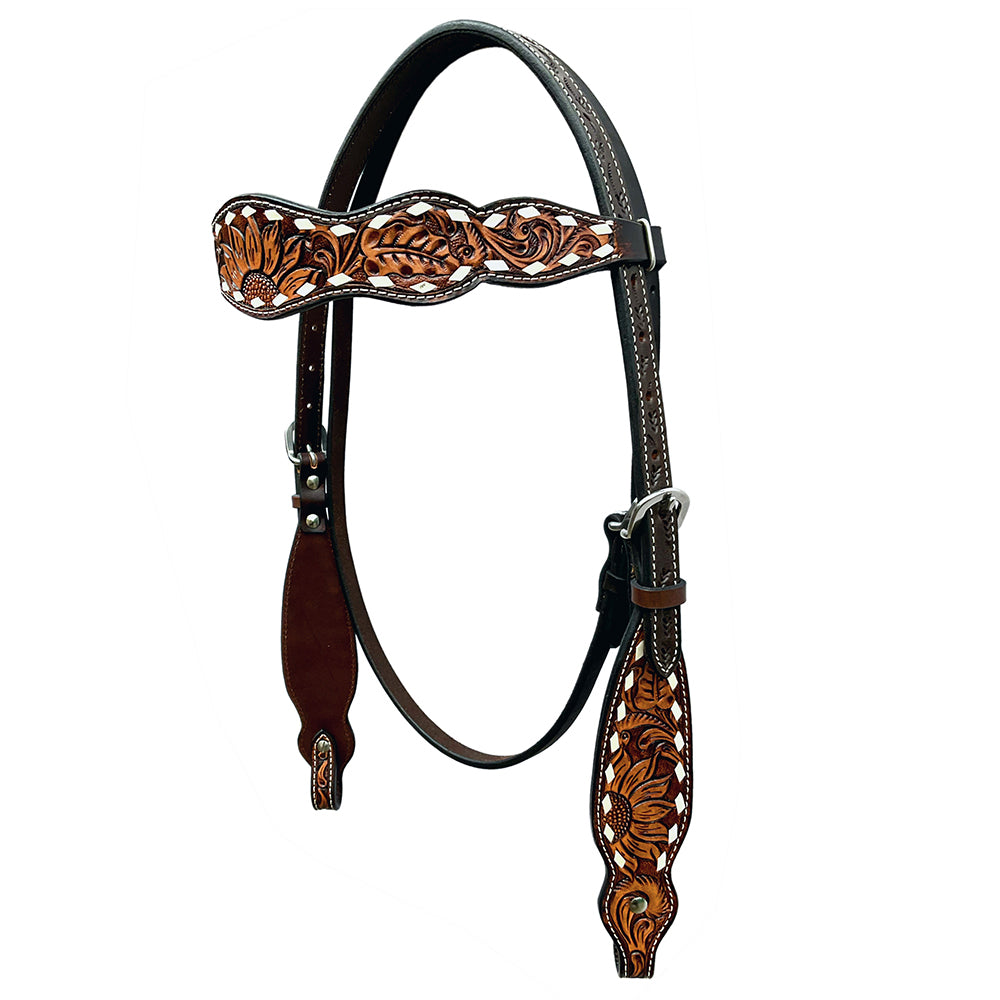 BER356-Western Leather Headstall