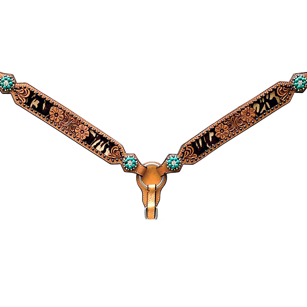 BER367-Western Leather Breast Collar