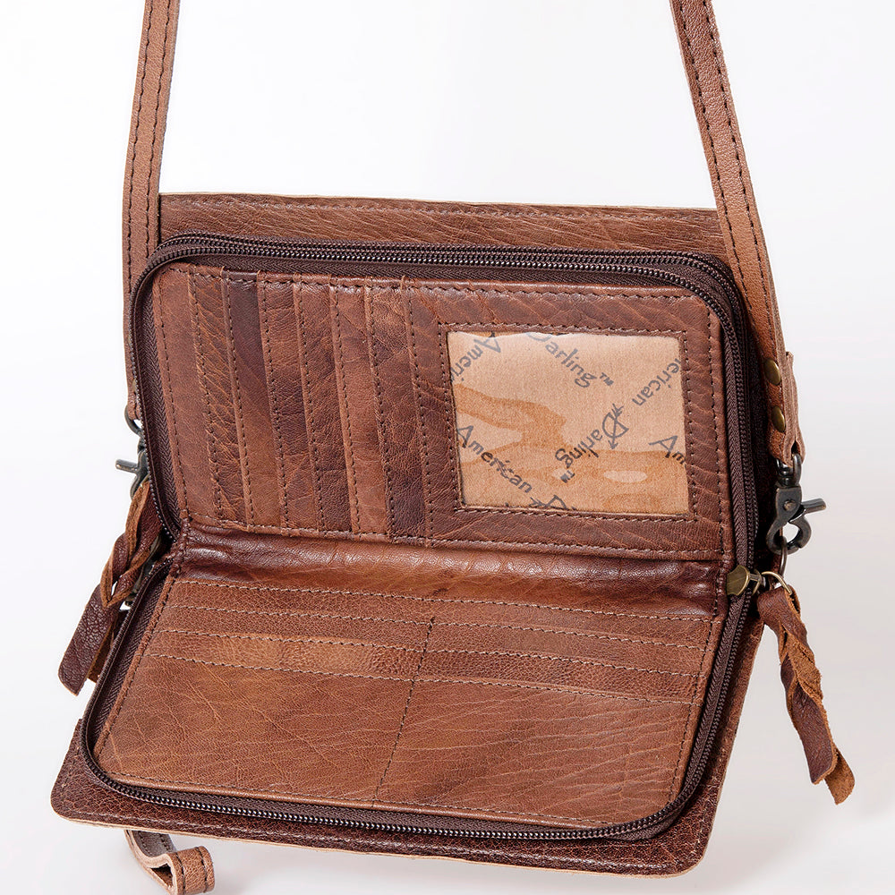 ADBG485 American Darling Crocodile Embossed Leather Organiser Bag