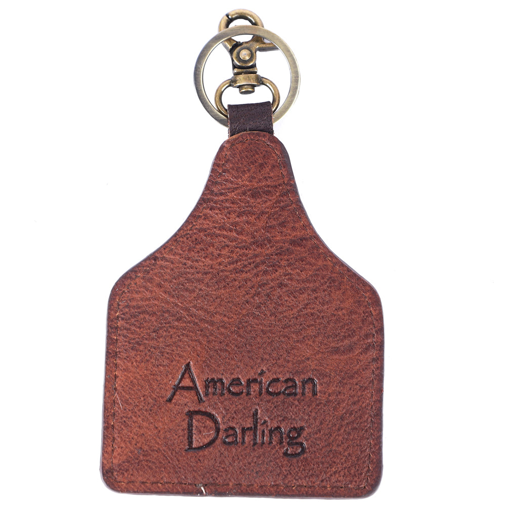 ADKRM114 Hair On Genuine Leather Keyring