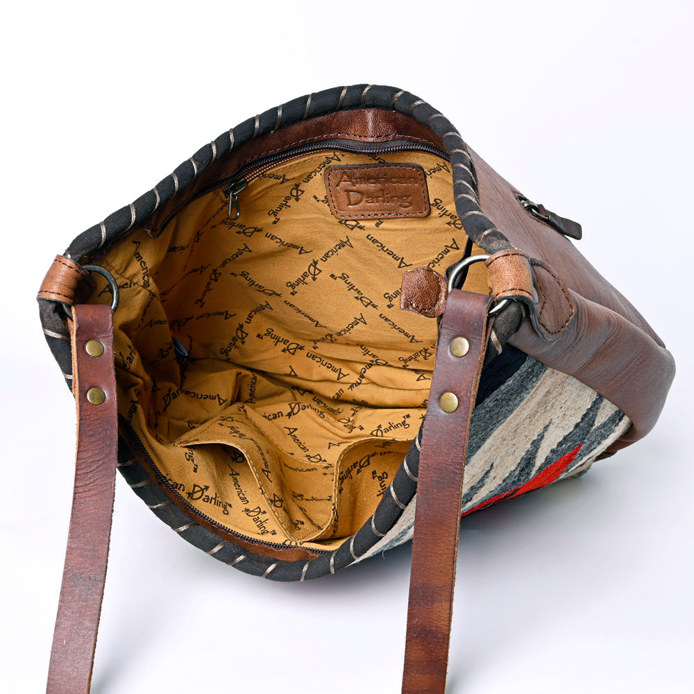 ADBG1121 American Darling Handcrafted Western Leather Hobo Bag with Tribal Design