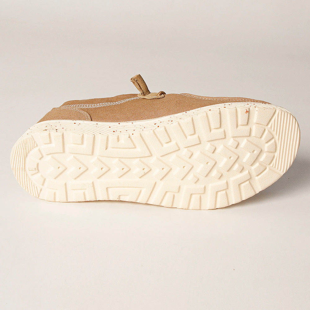 LC-ADFT133BR2 Women's Floral & Feather Tooled Leather Canvas Loafers - Multicolor Western Slip-On