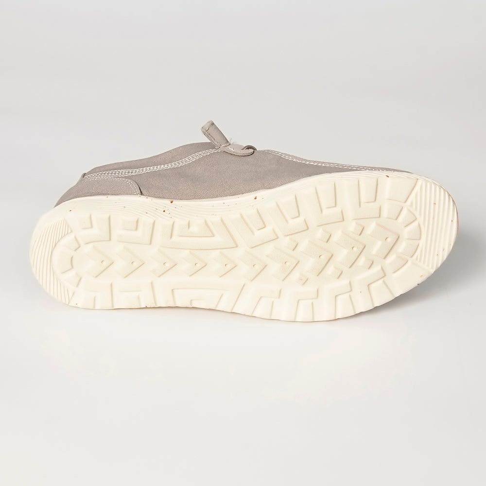 LC-ADFT133GR11 Women's Tooled Leather Canvas Loafers - Burnt Orange Floral on Gray Slip-On