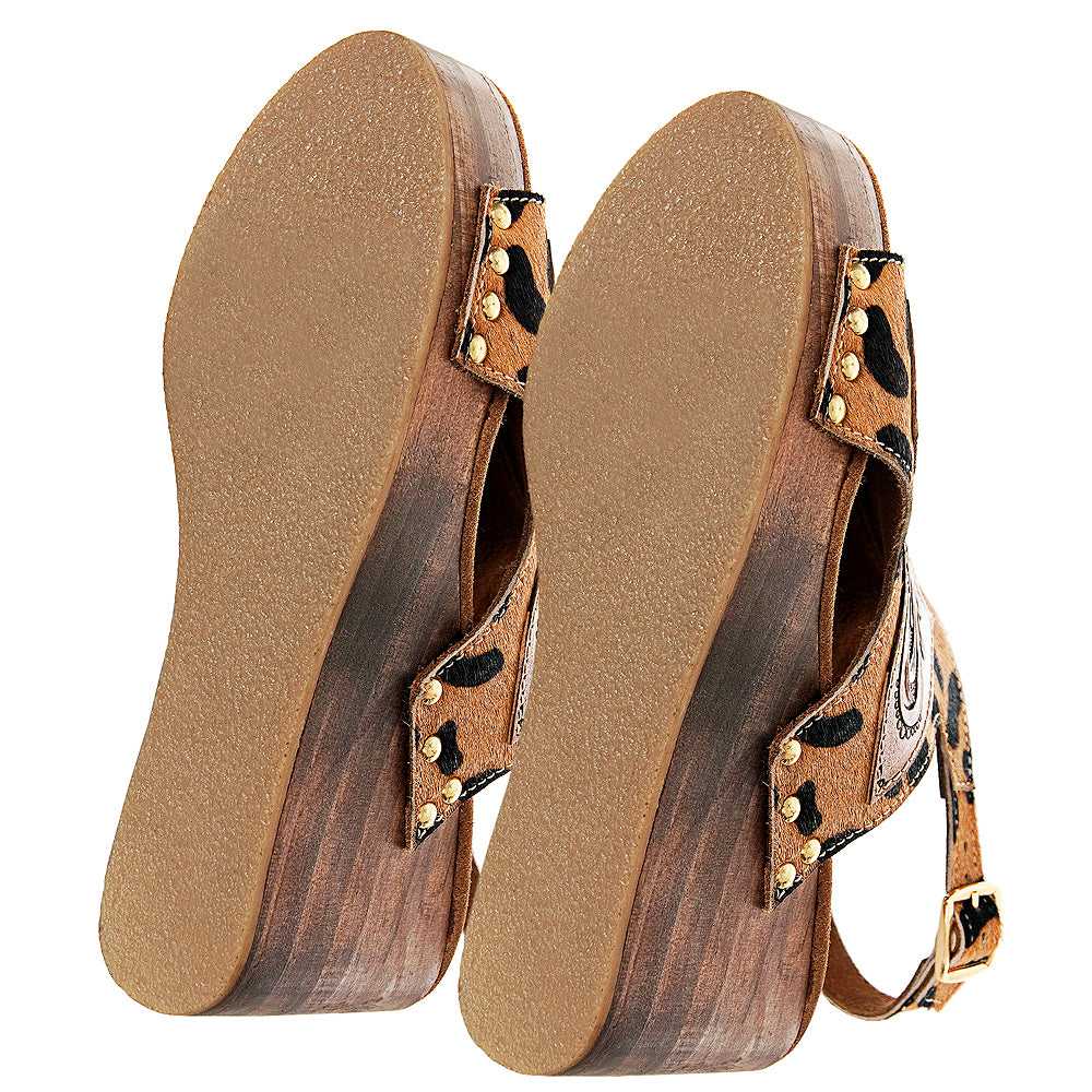 ADFT108 carved genuine leather sandal footwear flip flop