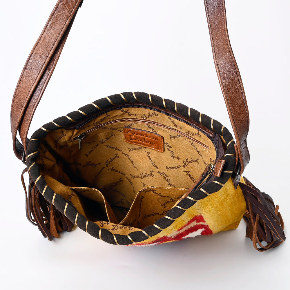 ADBG1167 American Darling Saddle Blanket Fringe Crossbody Bag