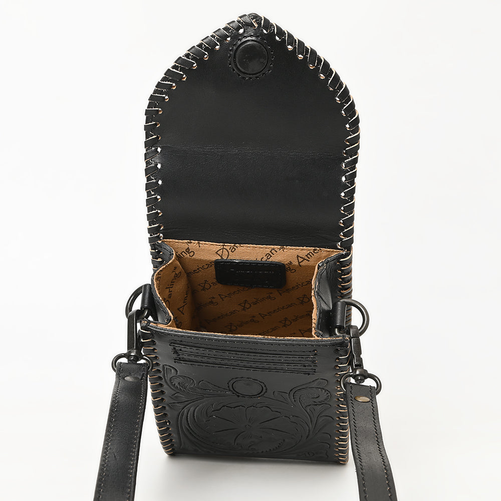 LC-ADBGZ750B Cellphone Holder Genuine Western Leather Women Bag