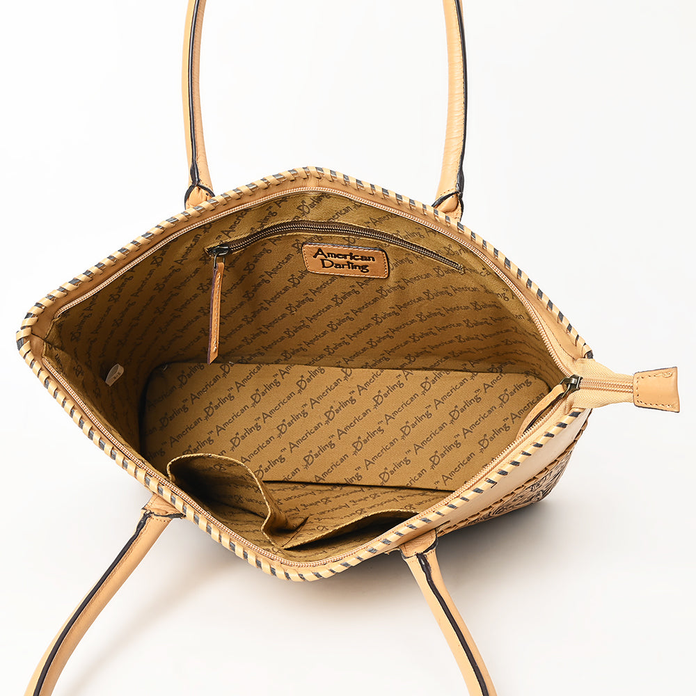 LC-ADBGZ756A Tote Hand Tooled Genuine Western Leather Women Bag