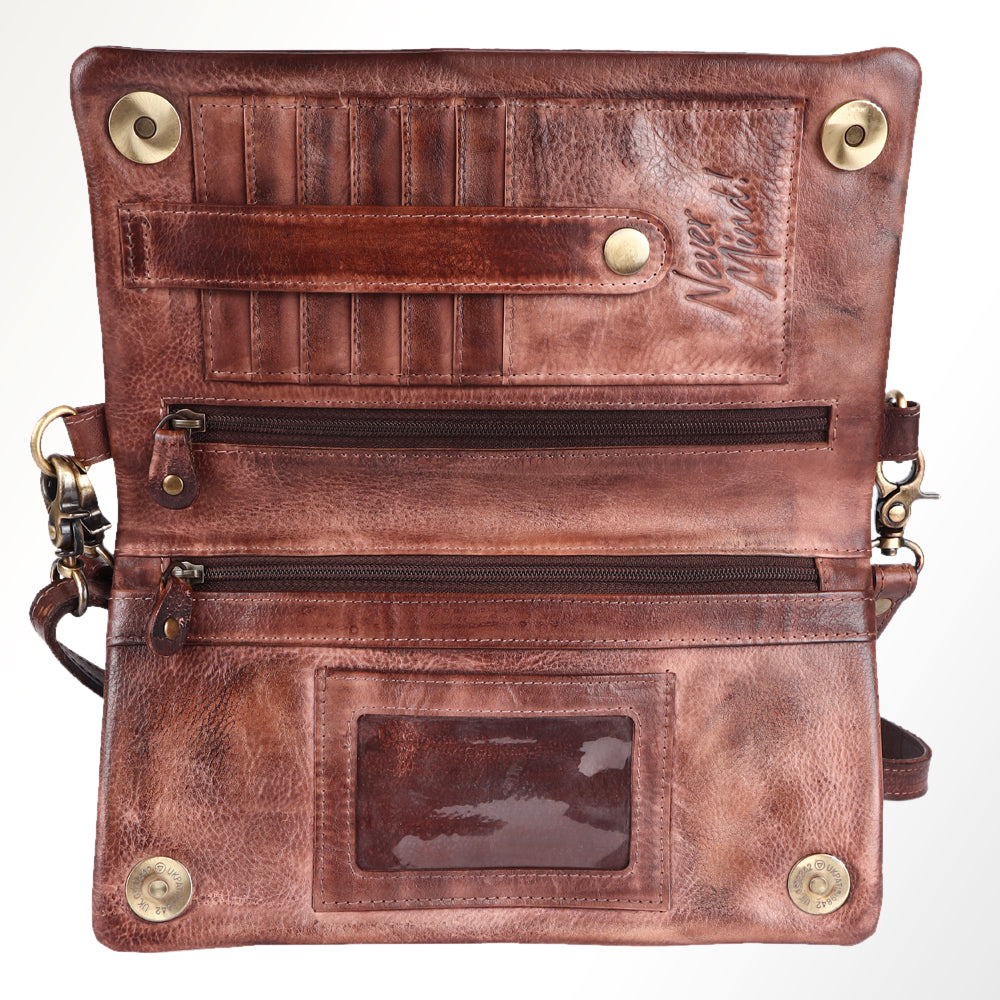 NMBGM140 Wristlet Genuine Leather women bag western Bag