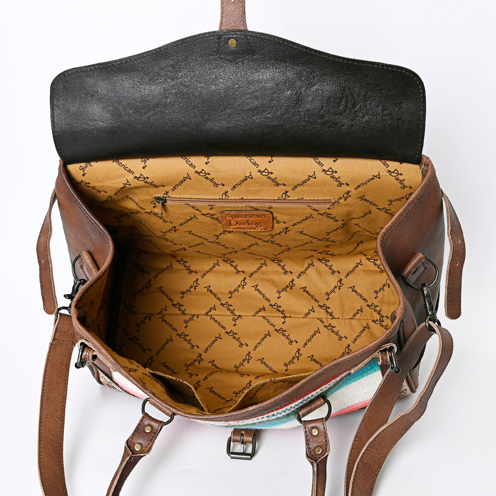 ADBG1191 American Darling Western Duffel Bag Hand Tooled Leather Saddle Blanket