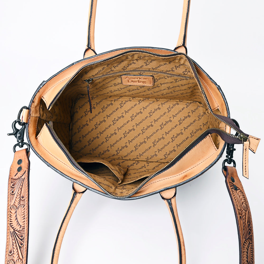ADBGZ773 Tote Hand Tooled Genuine Leather Women Bag Western Handbag Purse