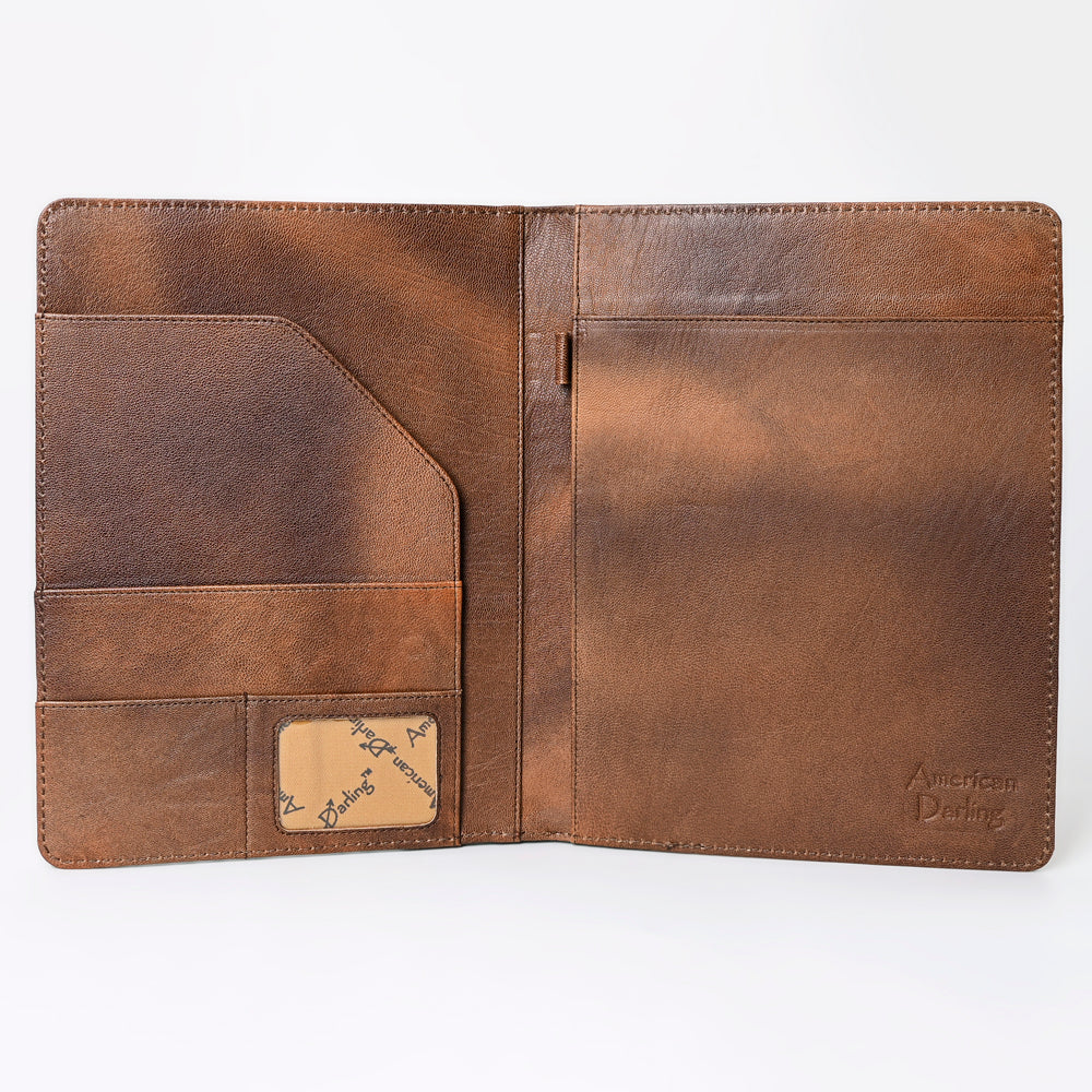 ADBG1040 American Darling Crocodile Embossed Genuine Leather Western Portfolio Bag