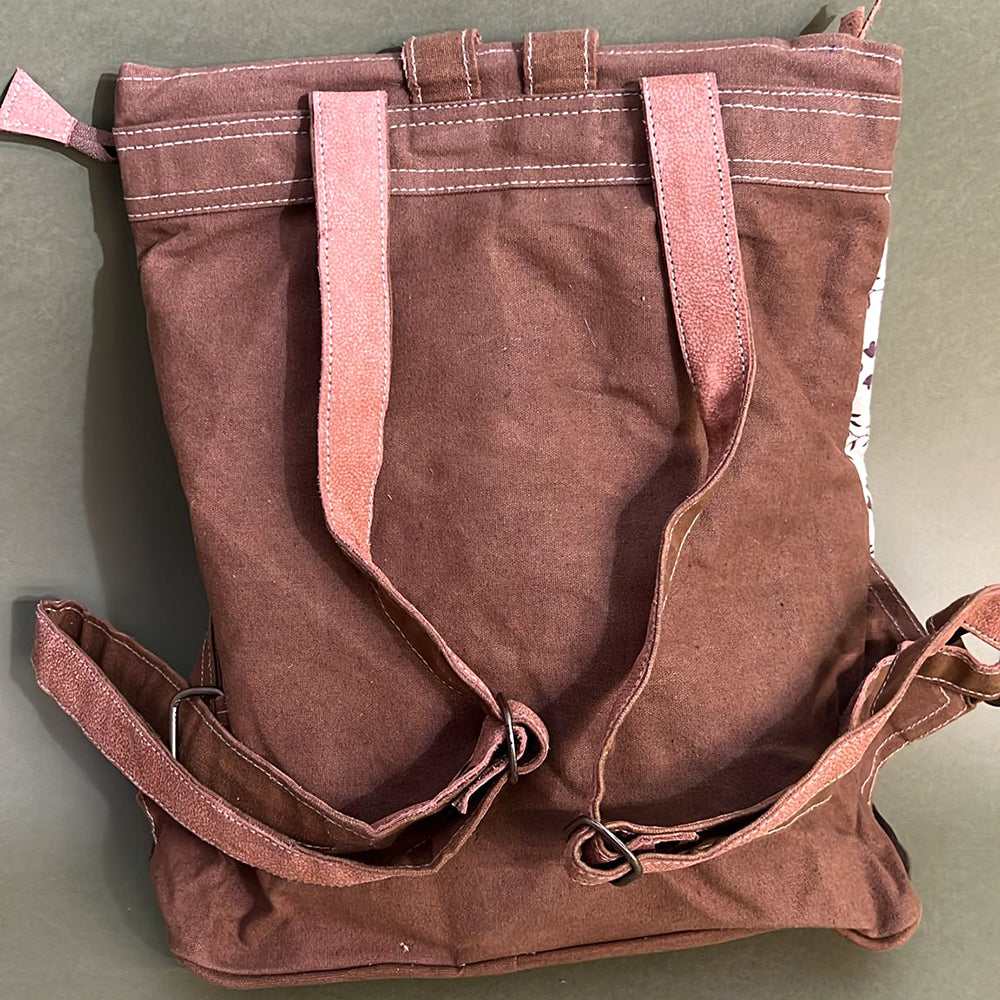 LC-KB496 Backpack Upcycled Canvas Ladies Bag