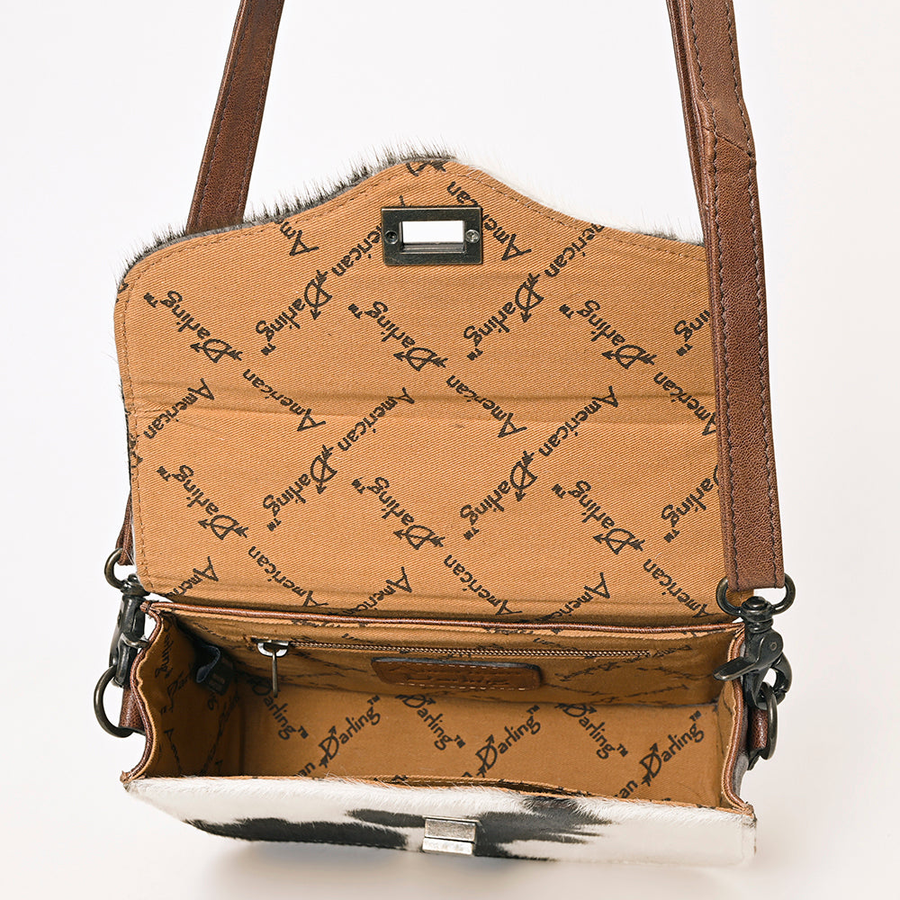 ADBG1225A American Darling Hair-On Cowhide Genuine Leather Western Crossbody Bag