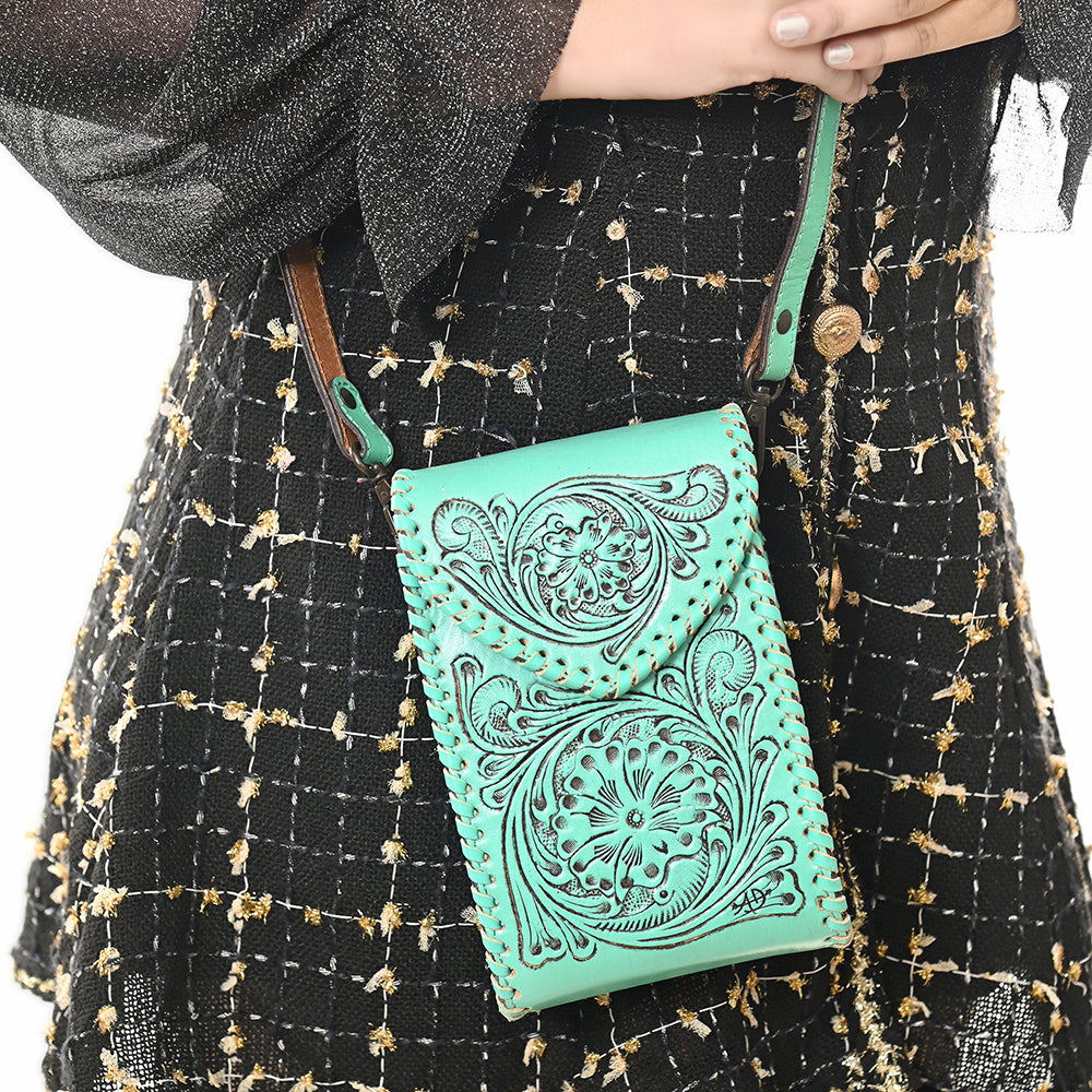 LC-ADBGZ750D Cellphone Holder Genuine Western Leather Women Bag