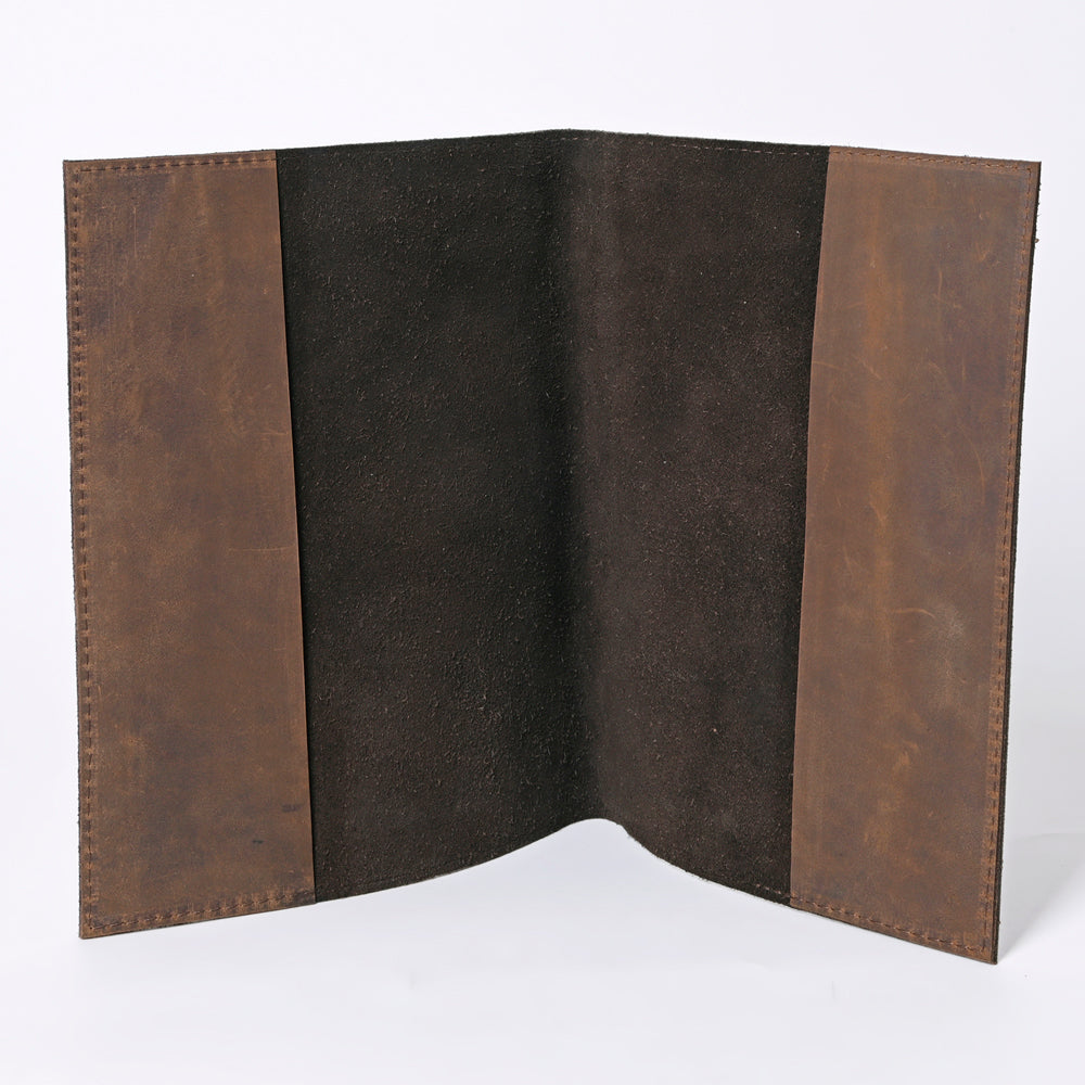ADBG1243 American Darling Western Hand-Tooled Genuine Leather Portfolio Folder - Artisan Crafted Document Holder