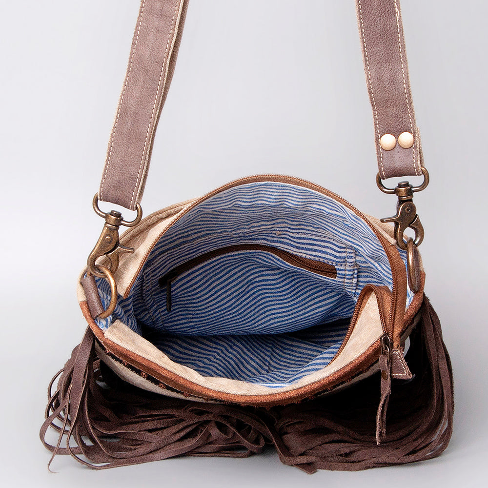 LC-OHV129 Large Crossbody Upcycled Canvas Ladies Bag