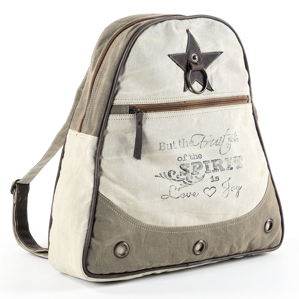 LC-OHV144 Backpack Upcycled Canvas Ladies Bag