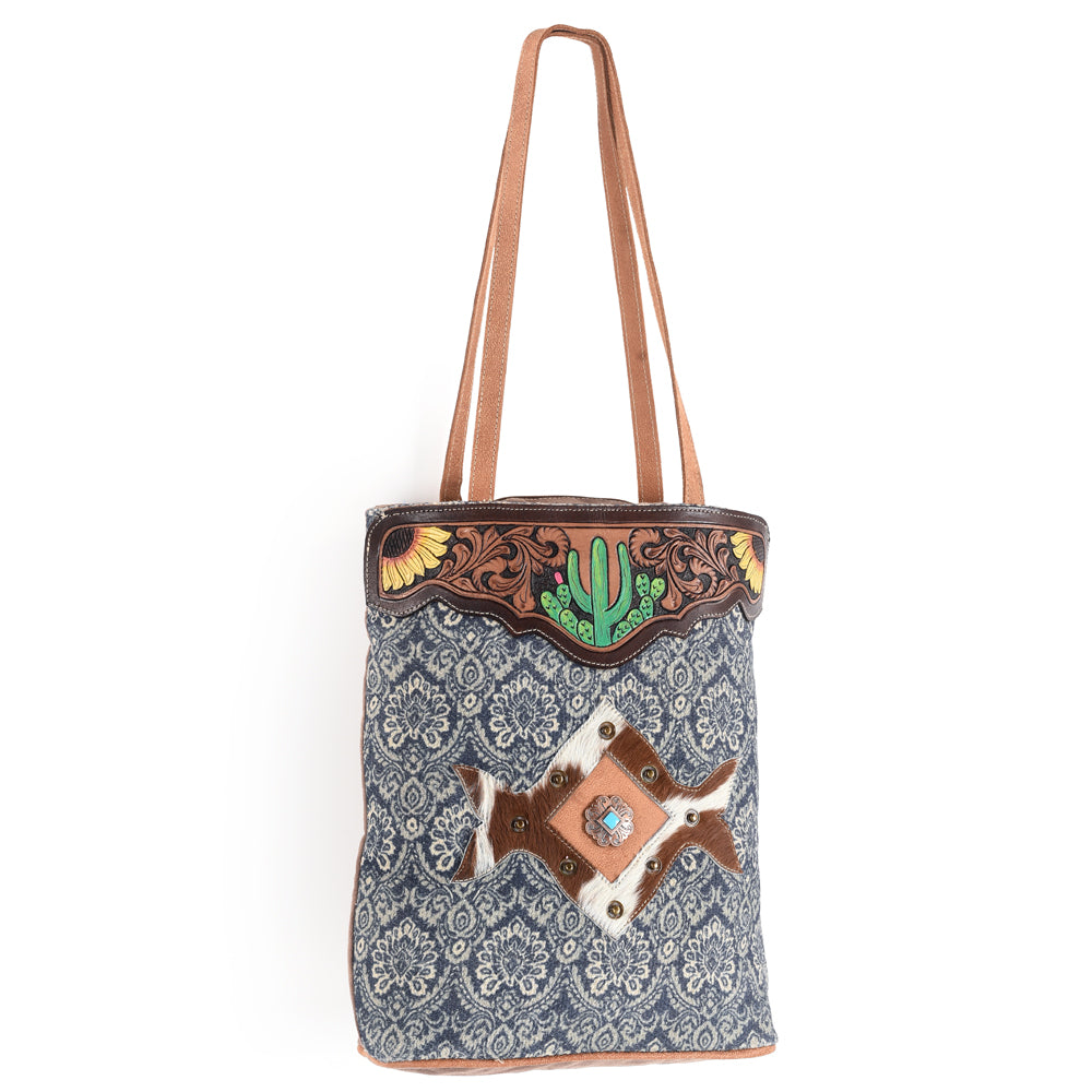 LC-OHV145 Tote Upcycled Canvas Ladies Bag